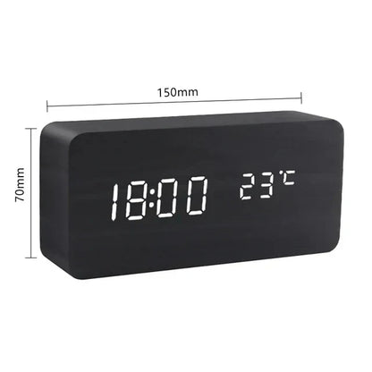 LED Smart Alarm Clock | Modern Wooden Design With Voice Control and A Digital LED Time Display