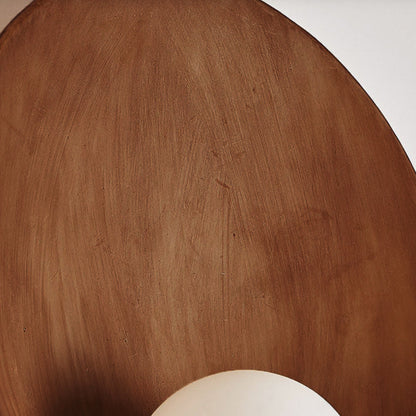 Modern Minimalist Round Wall Sconce | Resin, Iron and Frosted Glass Bowl Accent Wall Light