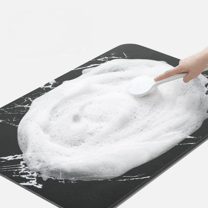 Diatom Stone Bathroom Mat | Quick Dry Non Slip Marble Effect Bath Mat For Showers and Tubs