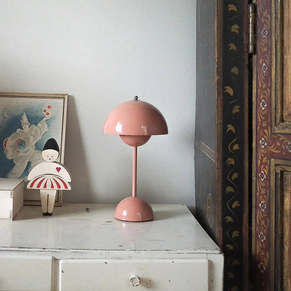 Mushroom Pod LED Table Lamp | Rechargeable Touch Control Night Light In Eight Soft Colours