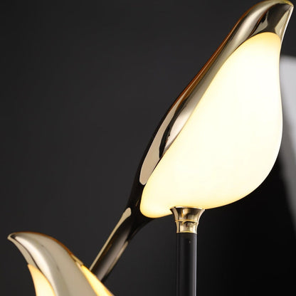 Golden Birdlight Wall Lamp | Modern Nordic LED Sconce With A Perched Bird Detail For Halls