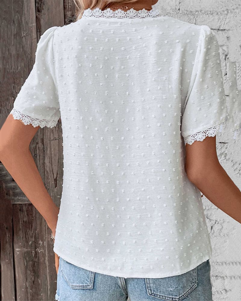 Liora Lace Trim Blouse