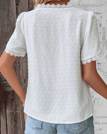 Liora Lace Trim Blouse