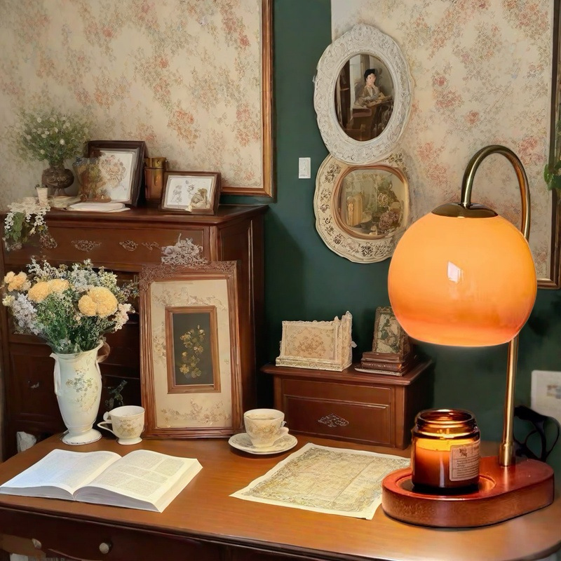 Candle Warmer Table Lamp | Adjustable Flameless Wax Melting Lamp For Scented Jar Candle Use