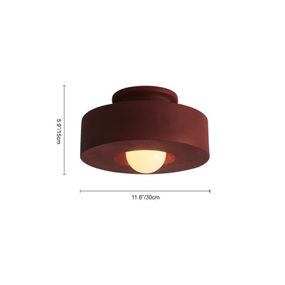 Cylara Ceiling Light | Geometric Nordic Cylinder Design In Three Matte Painted Shade Colours