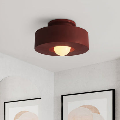Cylara Ceiling Light | Geometric Nordic Cylinder Design In Three Matte Painted Shade Colours