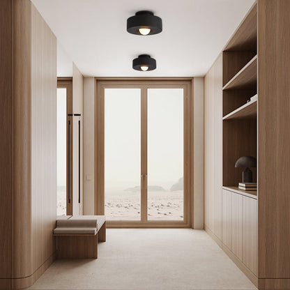 Cylara Ceiling Light | Geometric Nordic Cylinder Design In Three Matte Painted Shade Colours