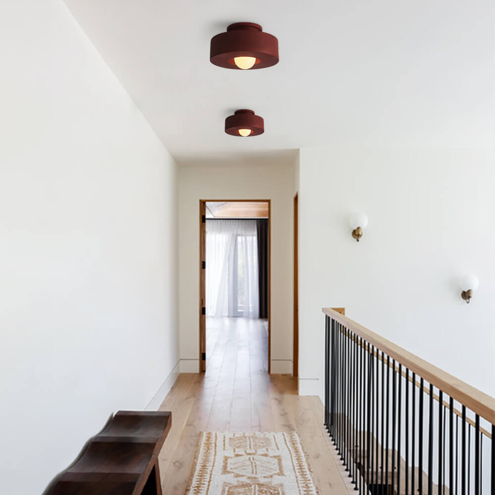 Cylara Ceiling Light | Geometric Nordic Cylinder Design In Three Matte Painted Shade Colours