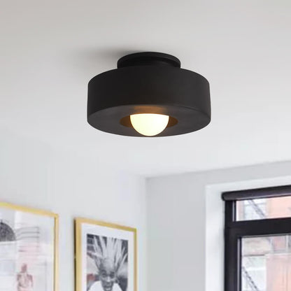 Cylara Ceiling Light | Geometric Nordic Cylinder Design In Three Matte Painted Shade Colours