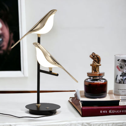 Golden Birdlight Wall Lamp | Modern Nordic LED Sconce With A Perched Bird Detail For Halls
