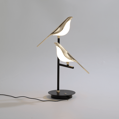 Golden Birdlight Wall Lamp | Modern Nordic LED Sconce With A Perched Bird Detail For Halls