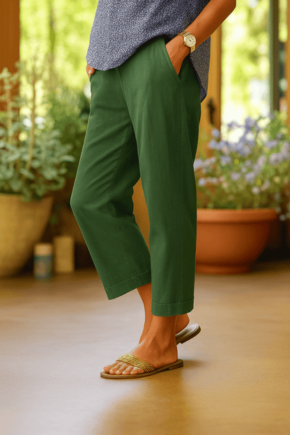 Tova Cropped Linen Trousers