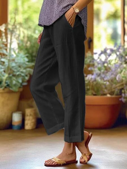 Tova Cropped Linen Trousers