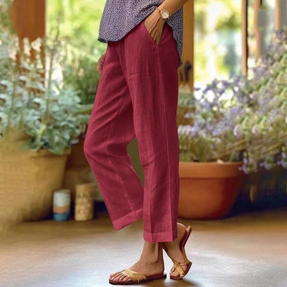 Tova Cropped Linen Trousers