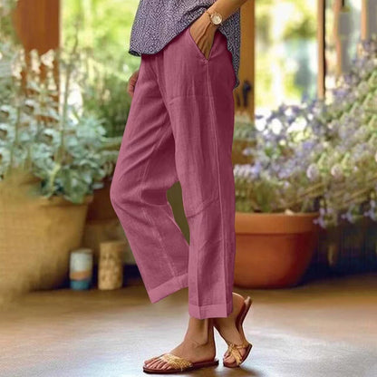 Tova Cropped Linen Trousers