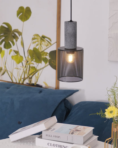 Urban Concrete Pendant Light | Industrial LED Hanging Lamp For Kitchen Islands, Bars and Bedsides