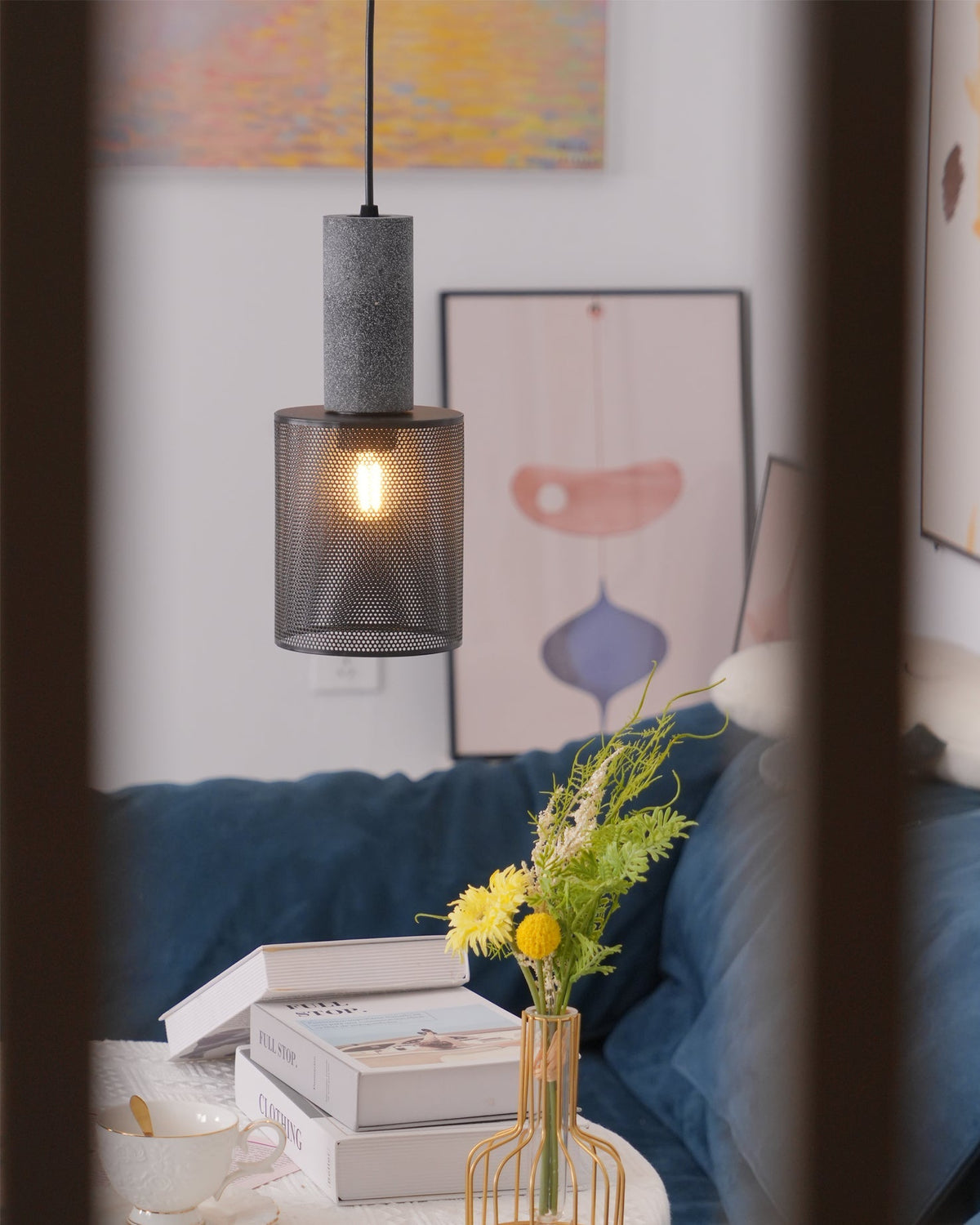 Urban Concrete Pendant Light | Industrial LED Hanging Lamp For Kitchen Islands, Bars and Bedsides