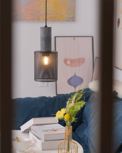 Urban Concrete Pendant Light | Industrial LED Hanging Lamp For Kitchen Islands, Bars and Bedsides