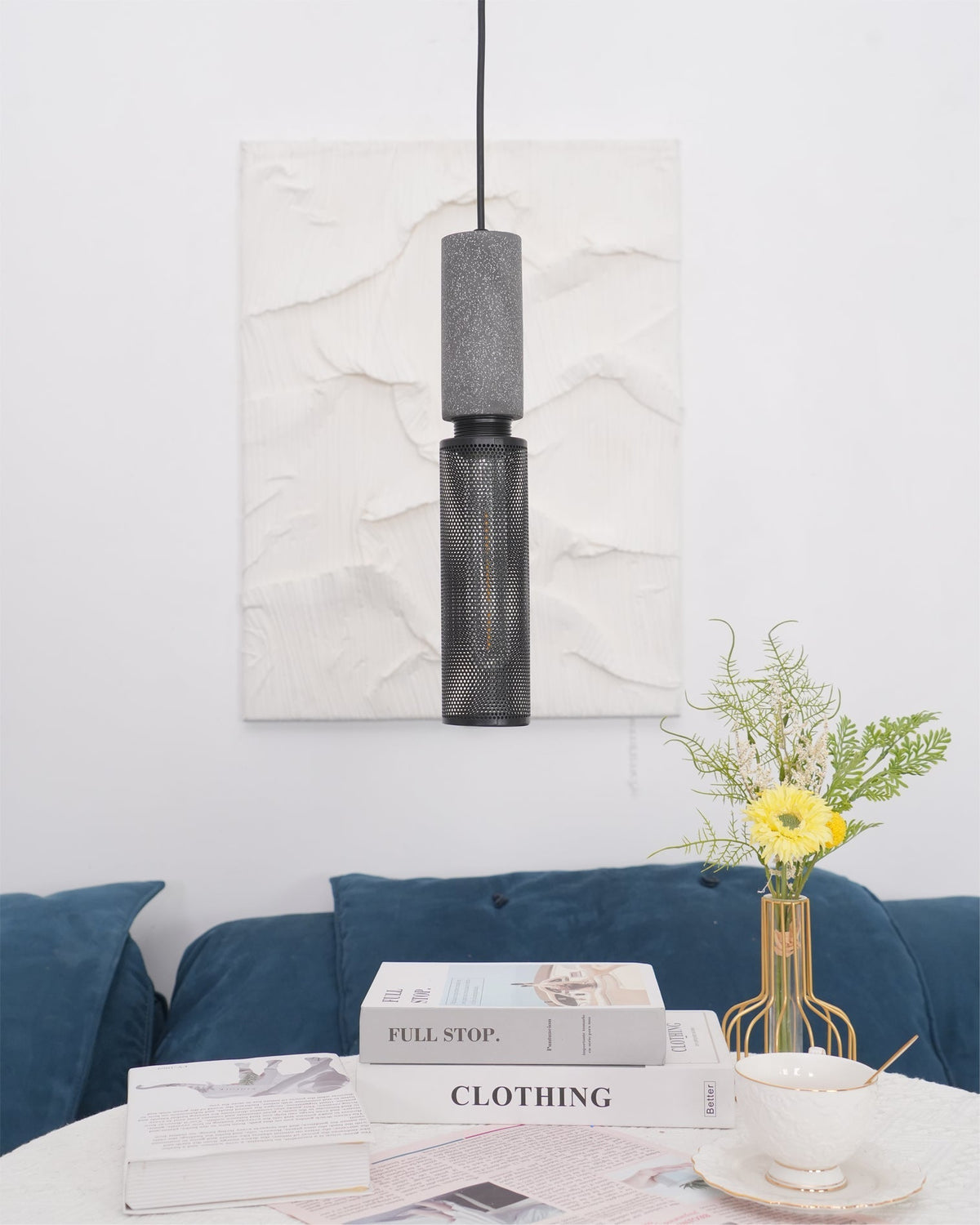 Urban Concrete Pendant Light | Industrial LED Hanging Lamp For Kitchen Islands, Bars and Bedsides