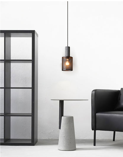 Urban Concrete Pendant Light | Industrial LED Hanging Lamp For Kitchen Islands, Bars and Bedsides