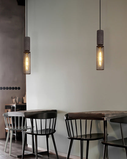 Urban Concrete Pendant Light | Industrial LED Hanging Lamp For Kitchen Islands, Bars and Bedsides