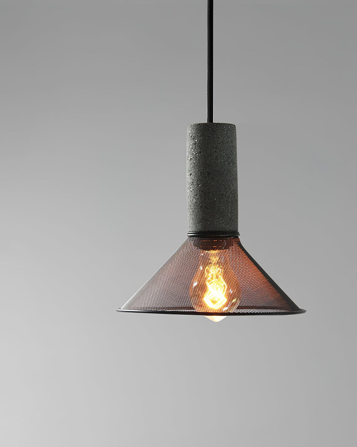 Urban Concrete Pendant Light | Industrial LED Hanging Lamp For Kitchen Islands, Bars and Bedsides