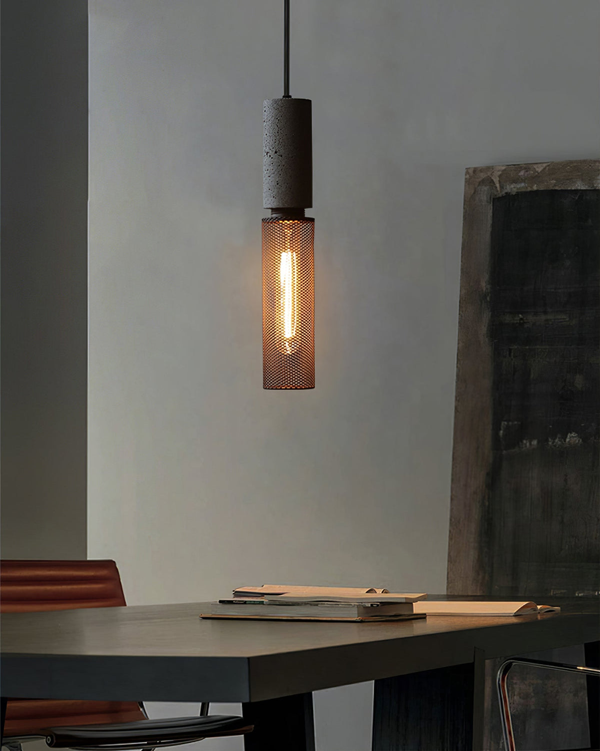 Urban Concrete Pendant Light | Industrial LED Hanging Lamp For Kitchen Islands, Bars and Bedsides