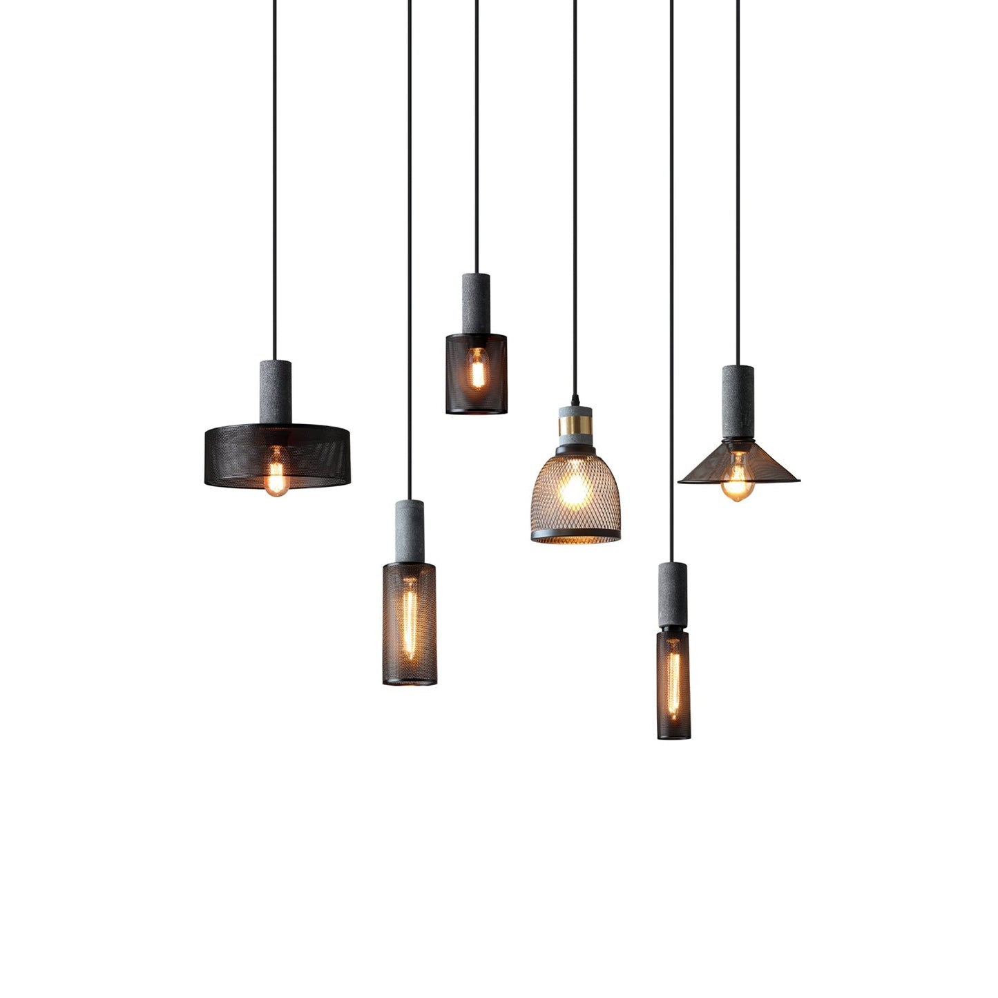 Urban Concrete Pendant Light | Industrial LED Hanging Lamp For Kitchen Islands, Bars and Bedsides