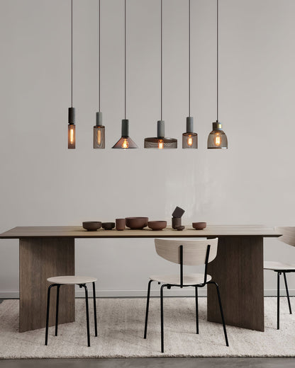 Urban Concrete Pendant Light | Industrial LED Hanging Lamp For Kitchen Islands, Bars and Bedsides