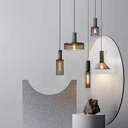 Urban Concrete Pendant Light | Industrial LED Hanging Lamp For Kitchen Islands, Bars and Bedsides