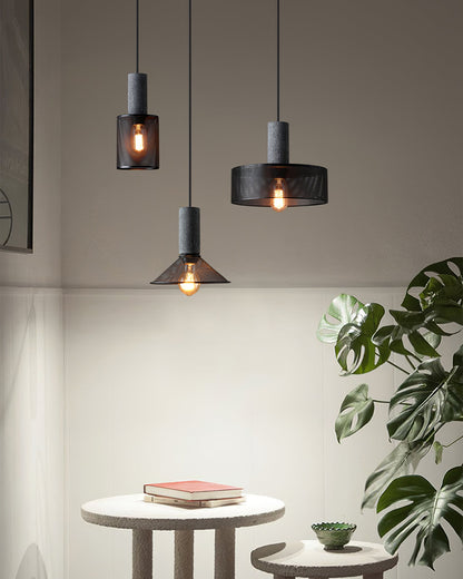 Urban Concrete Pendant Light | Industrial LED Hanging Lamp For Kitchen Islands, Bars and Bedsides