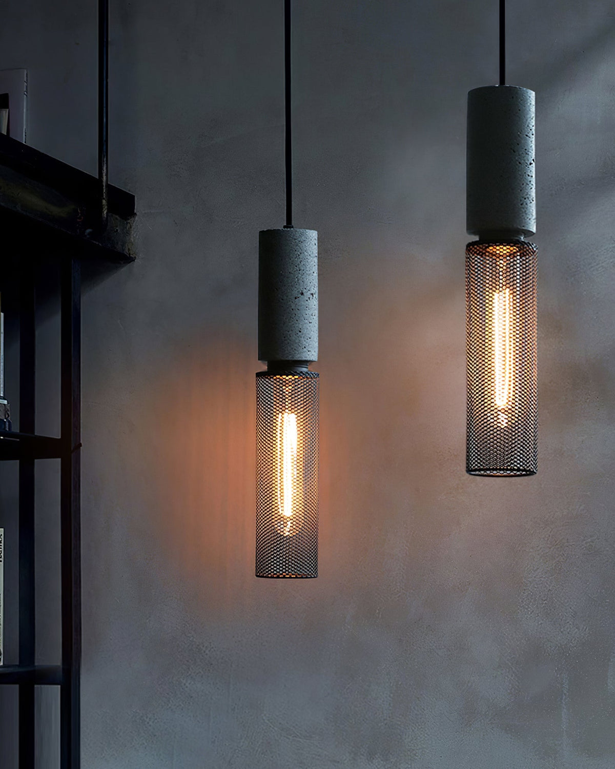 Urban Concrete Pendant Light | Industrial LED Hanging Lamp For Kitchen Islands, Bars and Bedsides