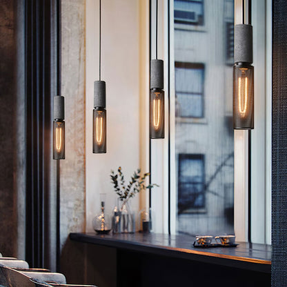 Urban Concrete Pendant Light | Industrial LED Hanging Lamp For Kitchen Islands, Bars and Bedsides