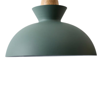 Modern Single Pendant Dome Light | Scandinavian Metal Hanging Lamp In Nine Bold Colourways