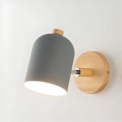 Palenor Wall Lamp | Scandinavian Wooden Minimalist Design In Four Soft Painted Colour Options