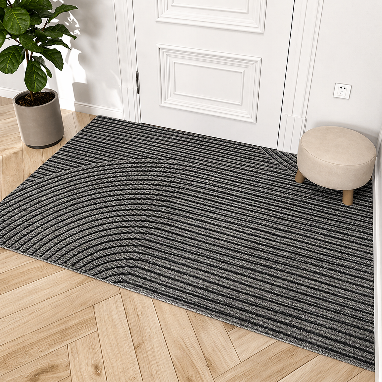 Durable Non Slip Door Mat | Modern Dirt and Water Resistant Entry Mat For Indoors and Outdoors