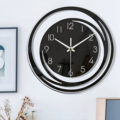 Velmora Wall Clock | Modern Black Acrylic Scandinavian Design For Offices, Halls and Studies