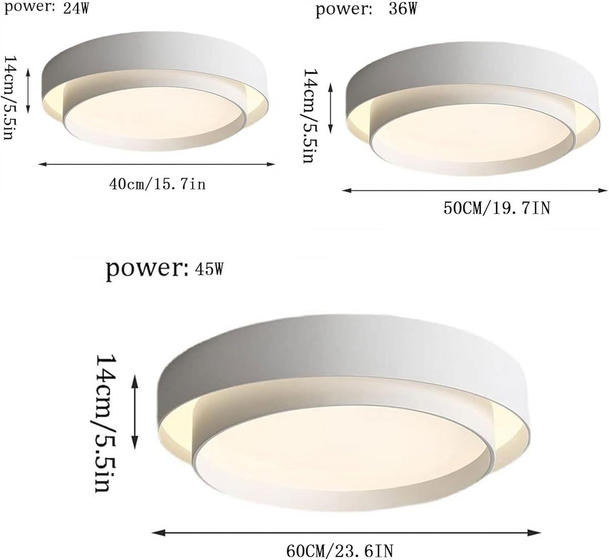 Nordic Round LED Ceiling Light | Modern Minimalist Flush Mount In Black or White Iron Finish