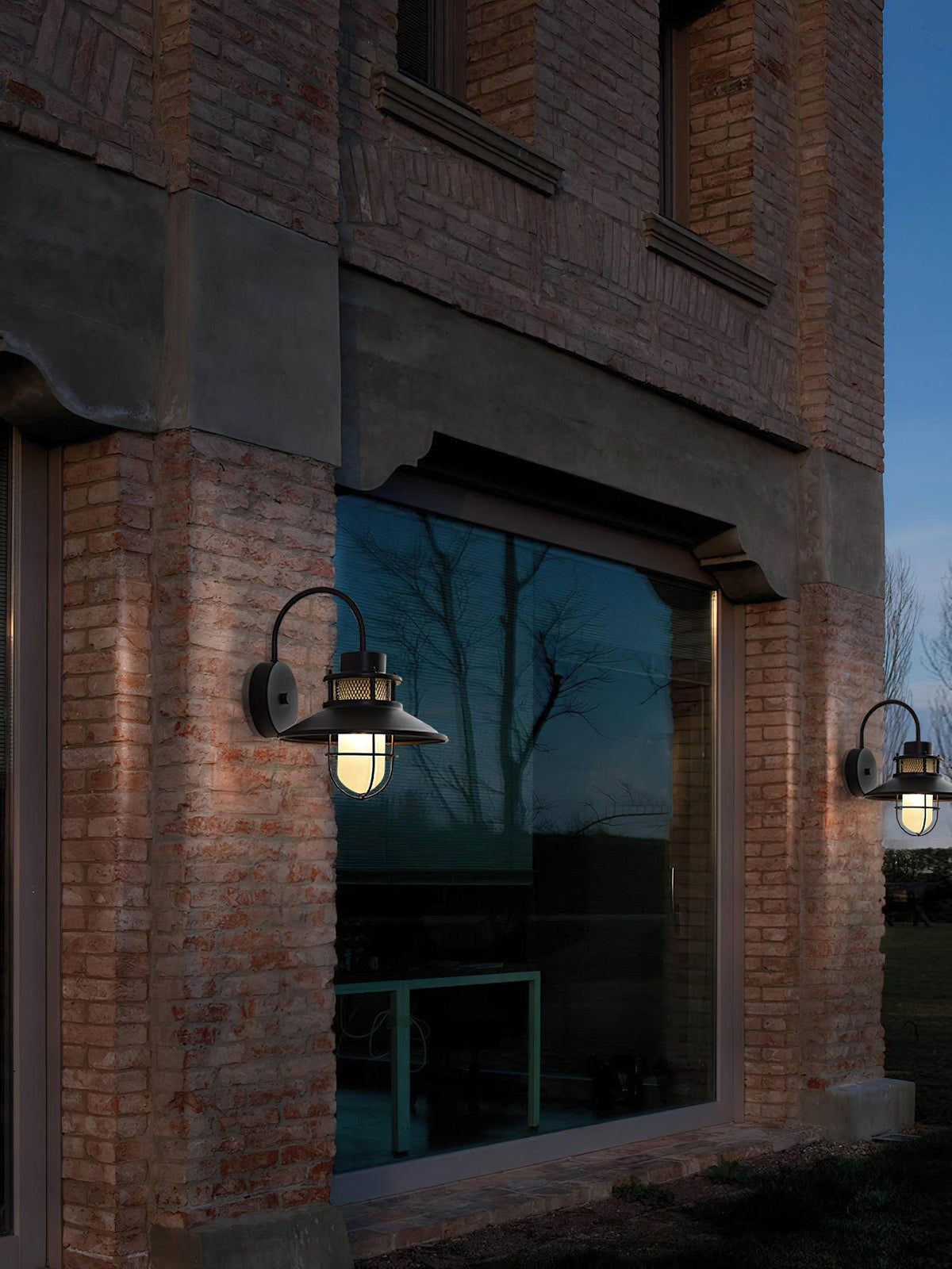 Forgeline Industrial Outdoor Wall Lamp | Waterproof Glass and Metal Fixture For Exterior Walls