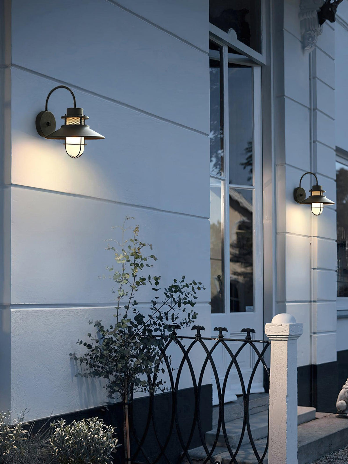 Forgeline Industrial Outdoor Wall Lamp | Waterproof Glass and Metal Fixture For Exterior Walls