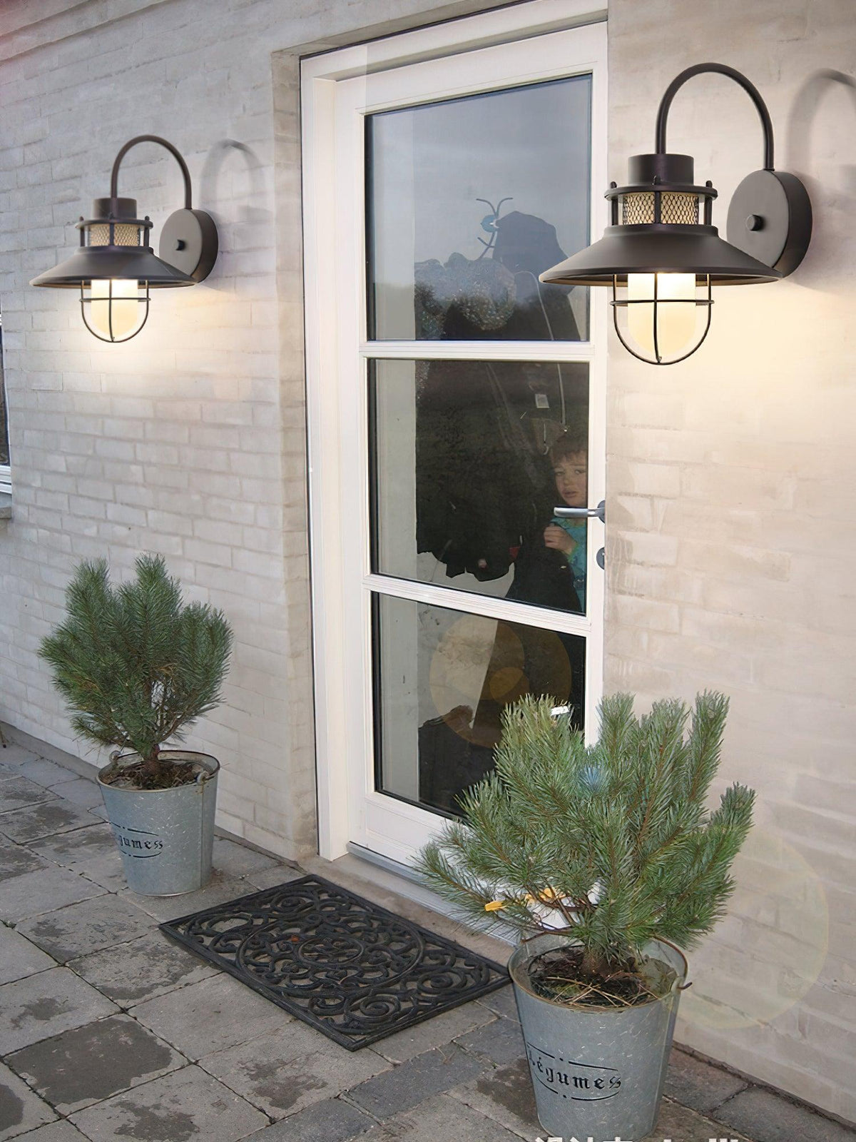 Forgeline Industrial Outdoor Wall Lamp | Waterproof Glass and Metal Fixture For Exterior Walls