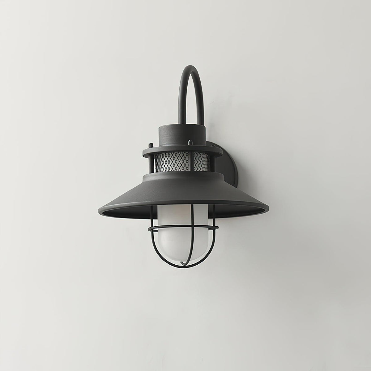 Forgeline Industrial Outdoor Wall Lamp | Waterproof Glass and Metal Fixture For Exterior Walls
