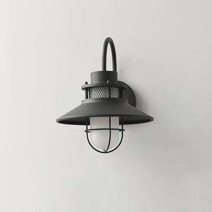 Forgeline Industrial Outdoor Wall Lamp | Waterproof Glass and Metal Fixture For Exterior Walls
