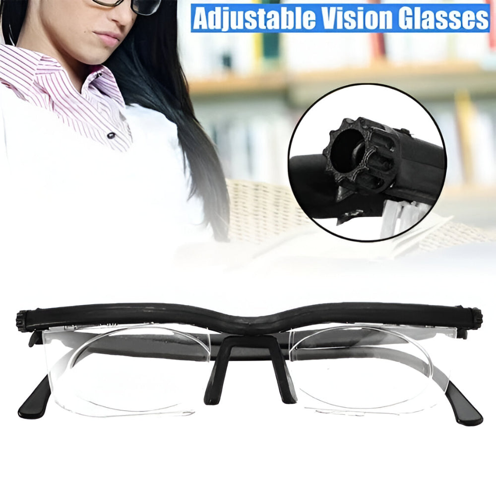 Adjustable Focus Reading Glasses | Dial Adjustable Lens Vision Tool For Close Up Detail Tasks