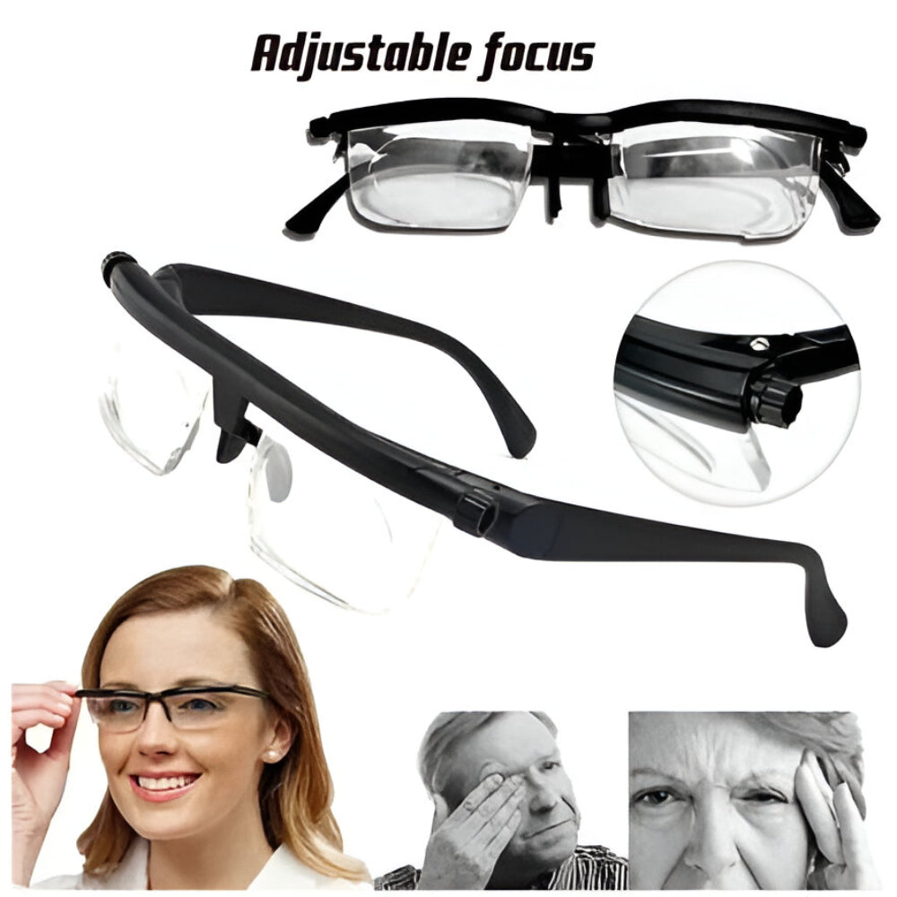Adjustable Focus Reading Glasses | Dial Adjustable Lens Vision Tool For Close Up Detail Tasks