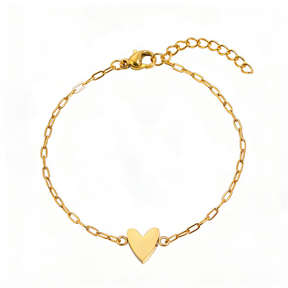 Matching Couple Heart Bracelet Set | Adjustable Chain Jewellery Gift For Partners and Friends