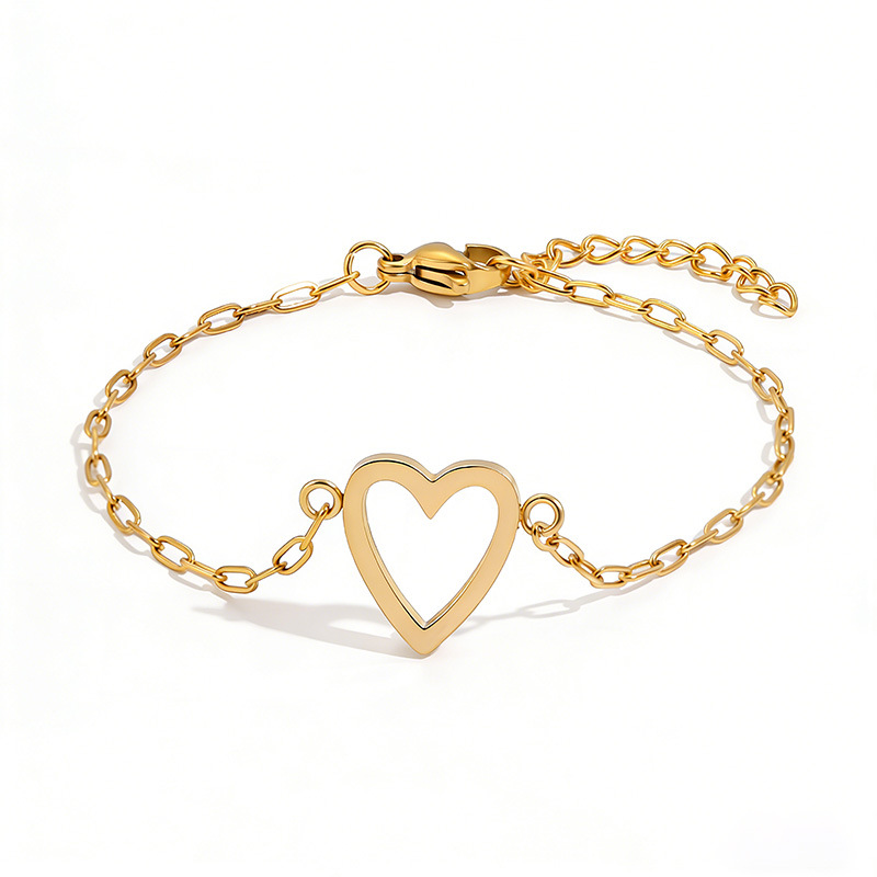 Matching Couple Heart Bracelet Set | Adjustable Chain Jewellery Gift For Partners and Friends