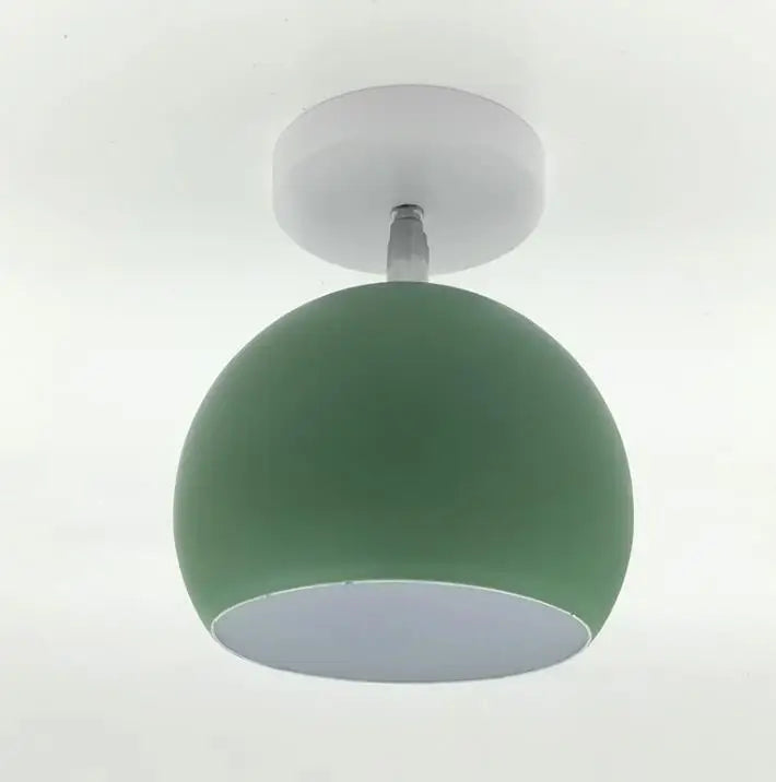 Nordic Macaron Ceiling Light | Modern Round Aluminium Flush Lamp For Small Rooms and Halls