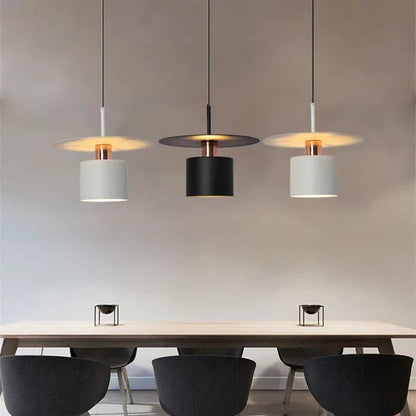 Modern Minimalist Pendant Light | Ceiling Lamp In Black or White, In 20 or 30 Centimetre Sizes
