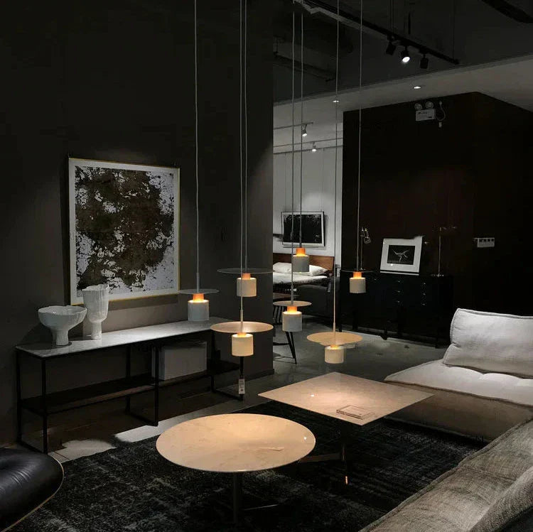 Modern Minimalist Pendant Light | Ceiling Lamp In Black or White, In 20 or 30 Centimetre Sizes